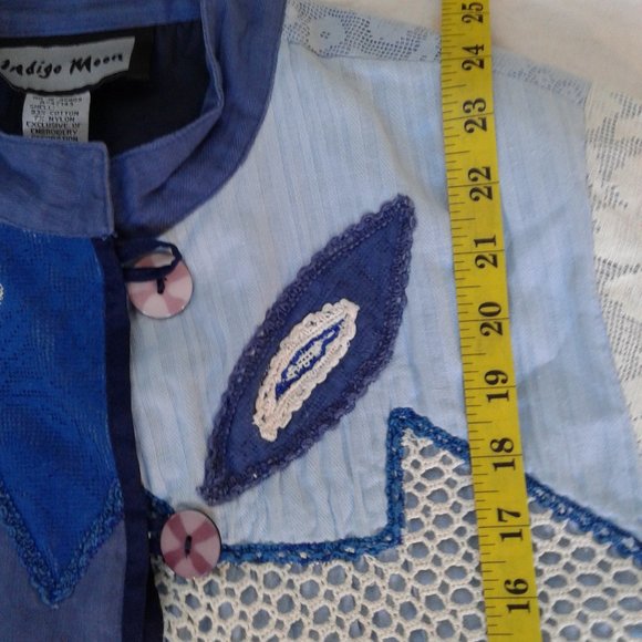 Womens med.jacket INDIGO MOON brand button front - Picture 5 of 8